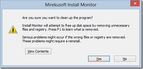 Mirekusoft Install Monitor New Dialog Box
