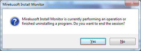 Install Monitor prompts you if a restart occurs during uninstall